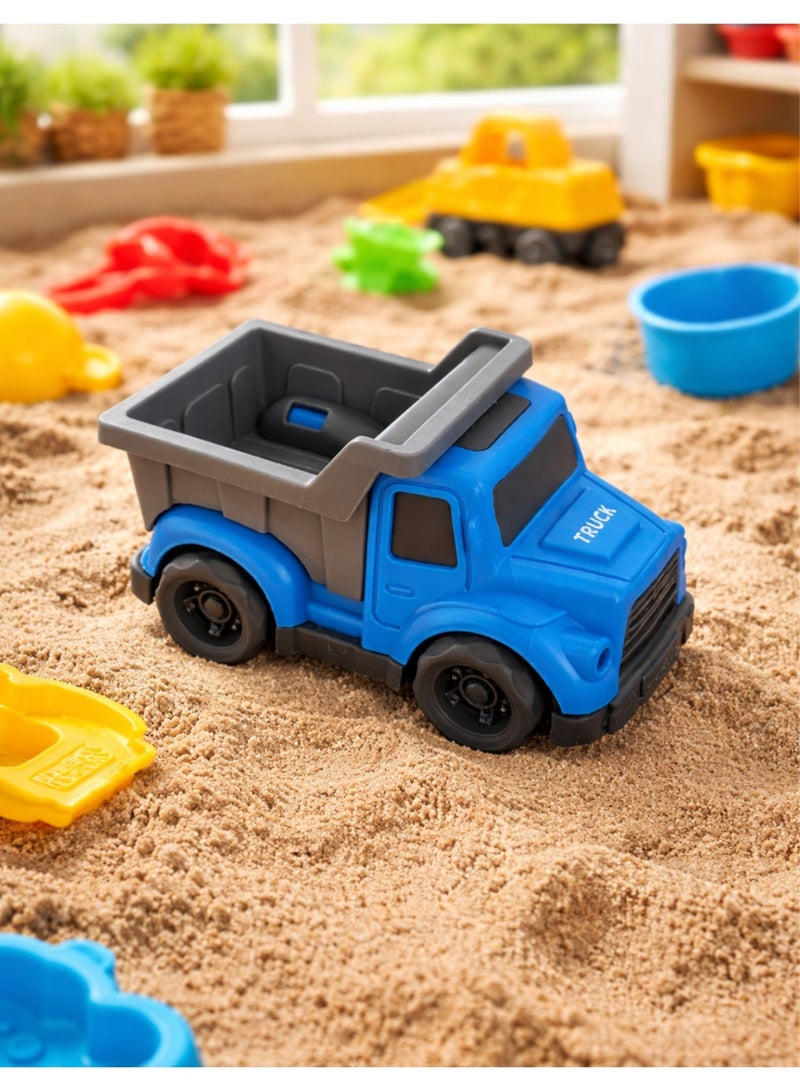 Kids Construction Truck Toy Set – Cartoon Engineering Vehicles Playset (Cement Mixer, Dump Truck, Fire Truck, Garbage Truck) – Sand Play & Outdoor Toy for Toddlers 18+ Months - Image 4